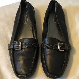 Leather coach loafers